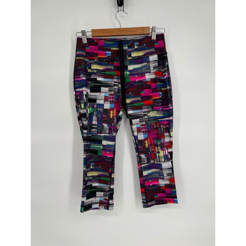 Danskin Now Capri Leggings Abstract Print Activewear Yoga Pants Small (4-6)